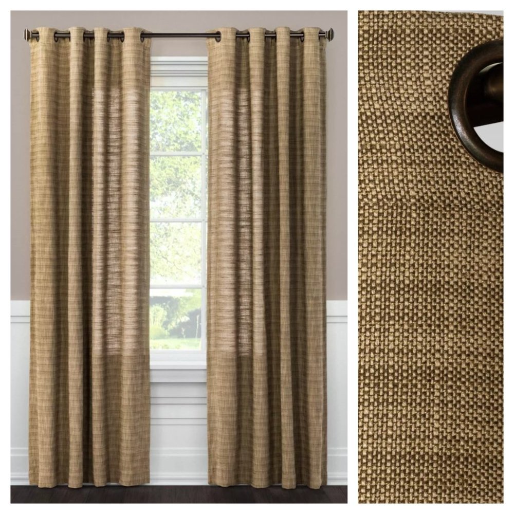 Threshold Textured Weave Light Filtering Curtain